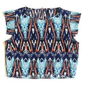 B. Jewel ikat crop top